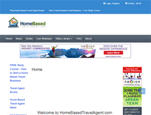 Tablet Screenshot of homebasedtravelagent.com
